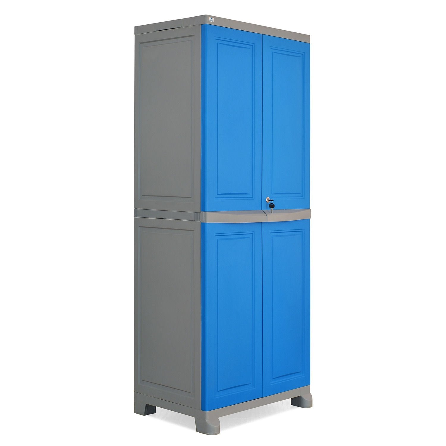 Nilkamal Freedom Big 1 (FB1) Plastic Storage Cabinet (Deep Blue and Grey)