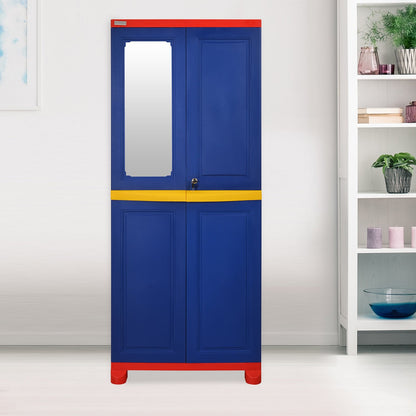 Nilkamal Freedom Big Mirror Cabinet (Pepsi Blue / Bright Red / Yellow)