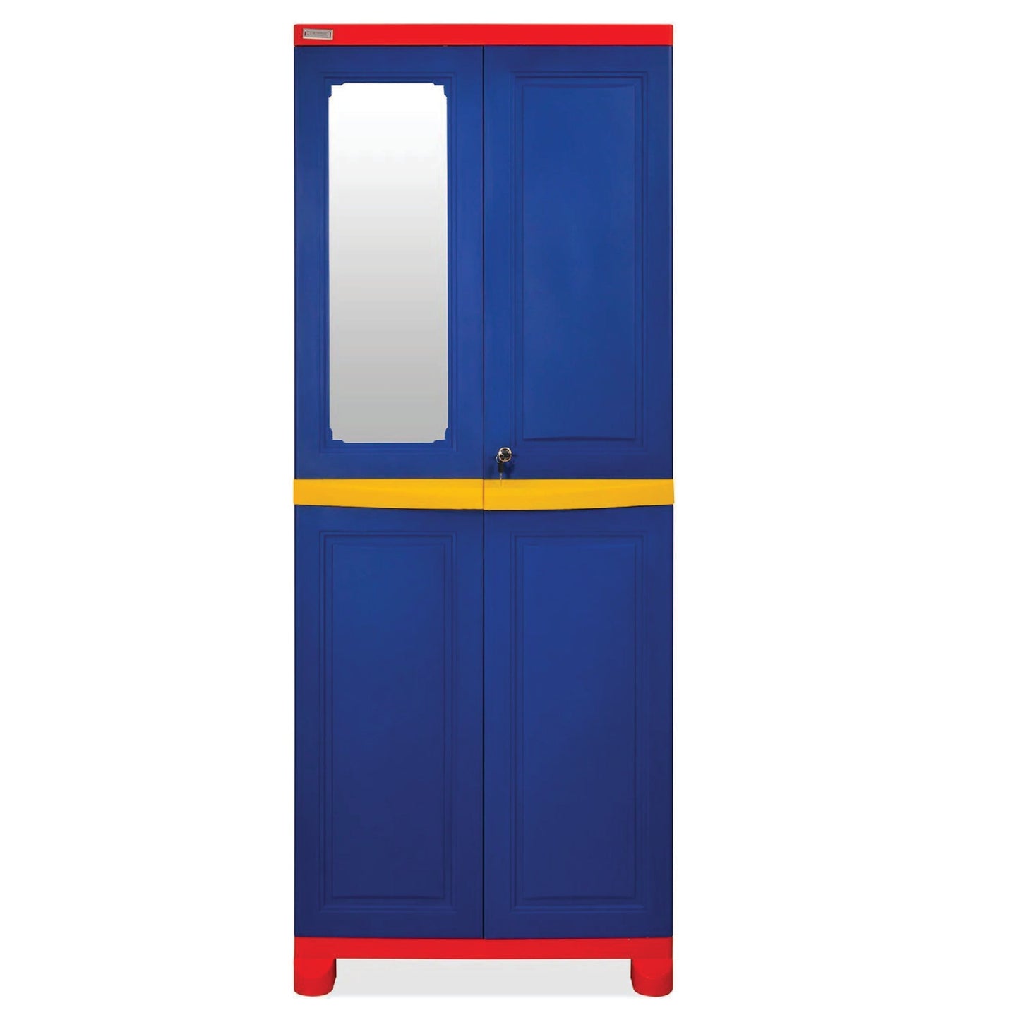 Nilkamal Freedom Big Mirror Cabinet (Pepsi Blue / Bright Red / Yellow)