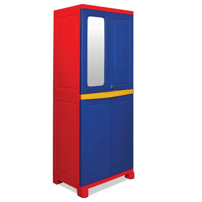 Nilkamal Freedom Big Mirror Cabinet (Pepsi Blue / Bright Red / Yellow)