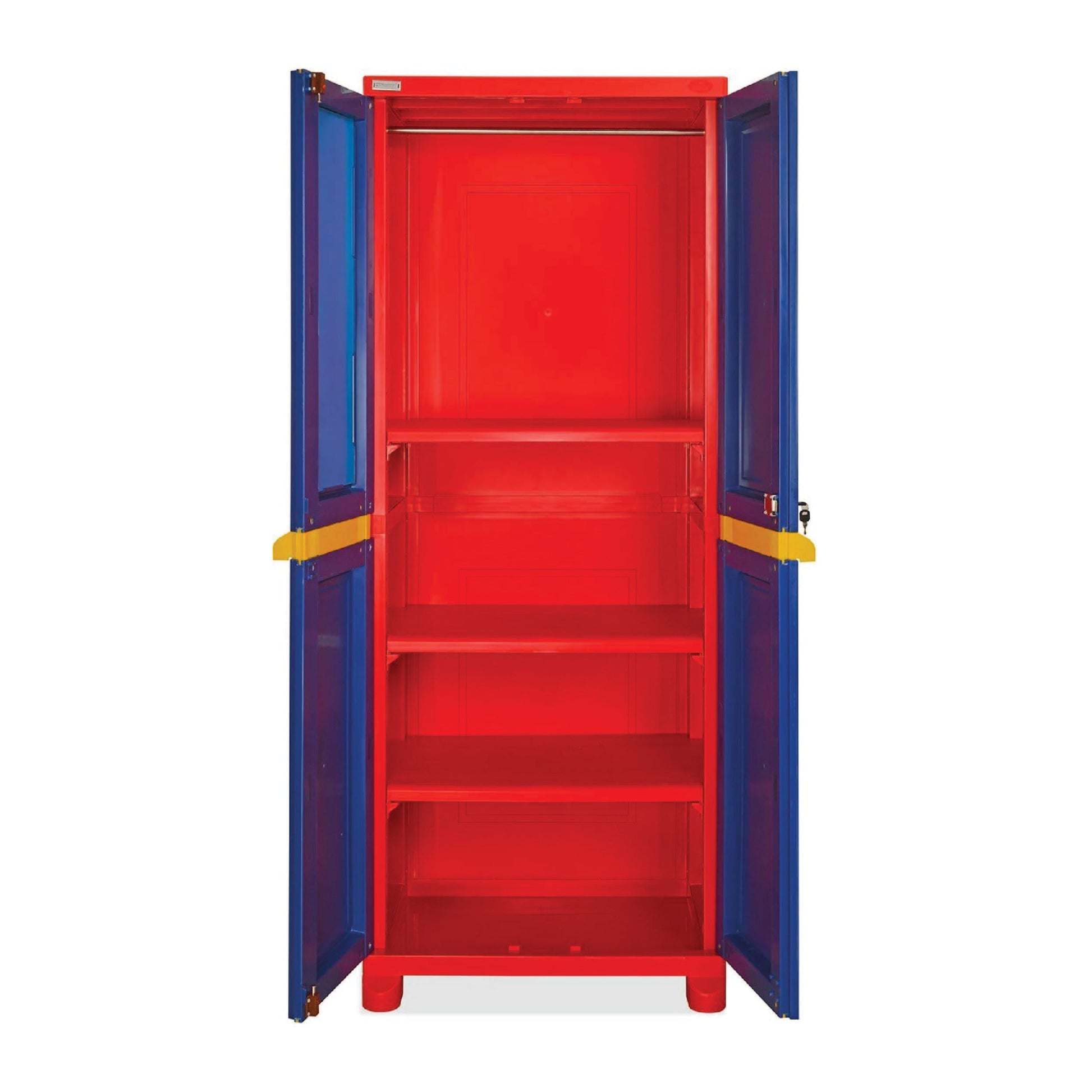Nilkamal Freedom Big Mirror Cabinet (Pepsi Blue / Bright Red / Yellow)
