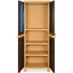 Nilkamal Freedom Big 1 (FB1M) Plastic Storage Cabinet with Mirror (Weather Brown & Biscuit)
