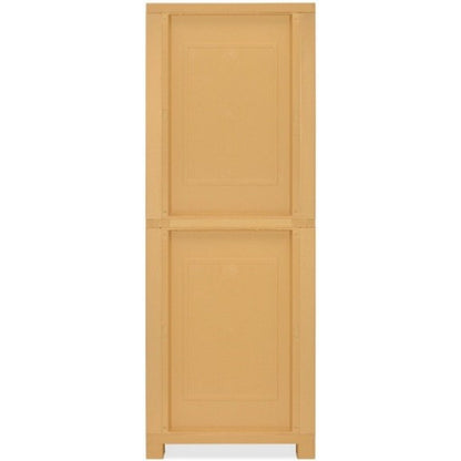 Nilkamal Freedom Big 1 (FB1M) Plastic Storage Cabinet with Mirror (Weather Brown & Biscuit)