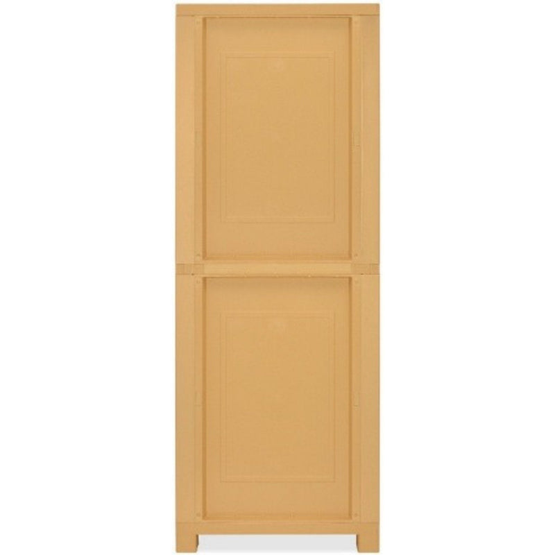Nilkamal Freedom Big 1 (FB1M) Plastic Storage Cabinet with Mirror (Weather Brown & Biscuit)