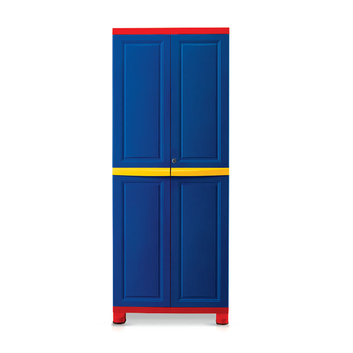 Nilkamal Freedom Big 1 (FB1) Plastic Storage Cabinet (Pepsi Blue, Bright Red and Yellow)
