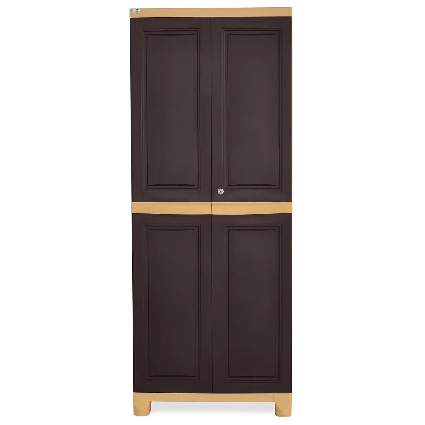 Nilkamal Freedom Big 1 (FB1) Plastic Storage Cabinet (Weathered Brown and Biscuit)