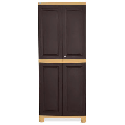 Nilkamal Freedom Big 1 (FB1) Plastic Storage Cabinet (Weathered Brown and Biscuit)