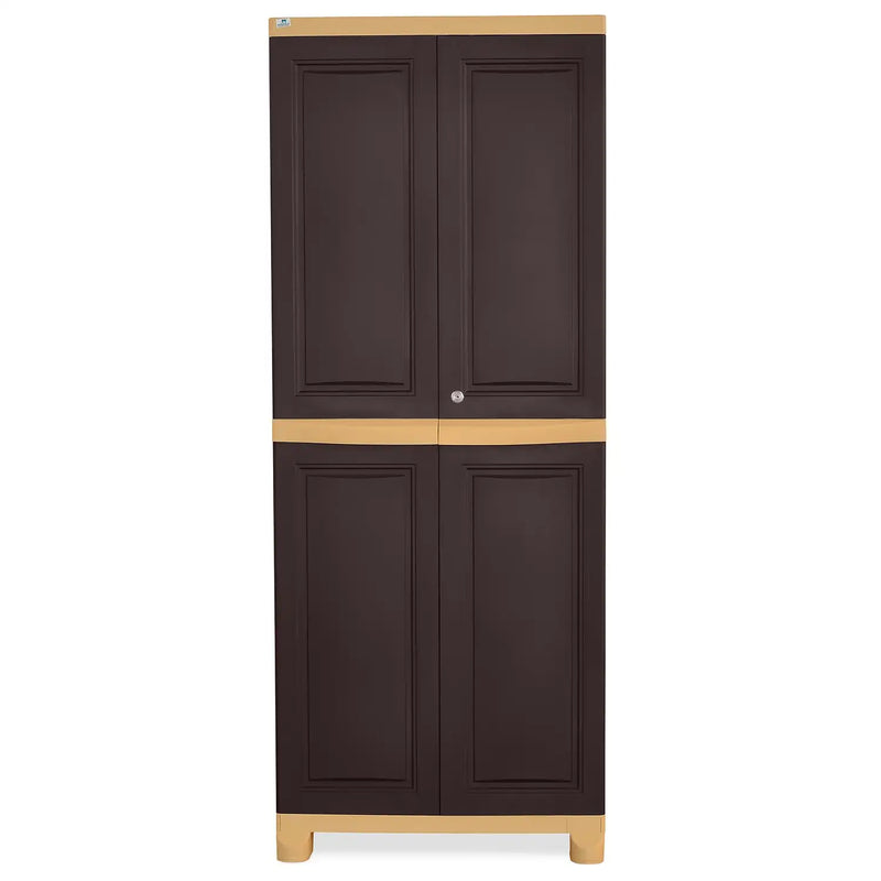Nilkamal Freedom Big 1 (FB1) Plastic Storage Cabinet (Weathered Brown and Biscuit)