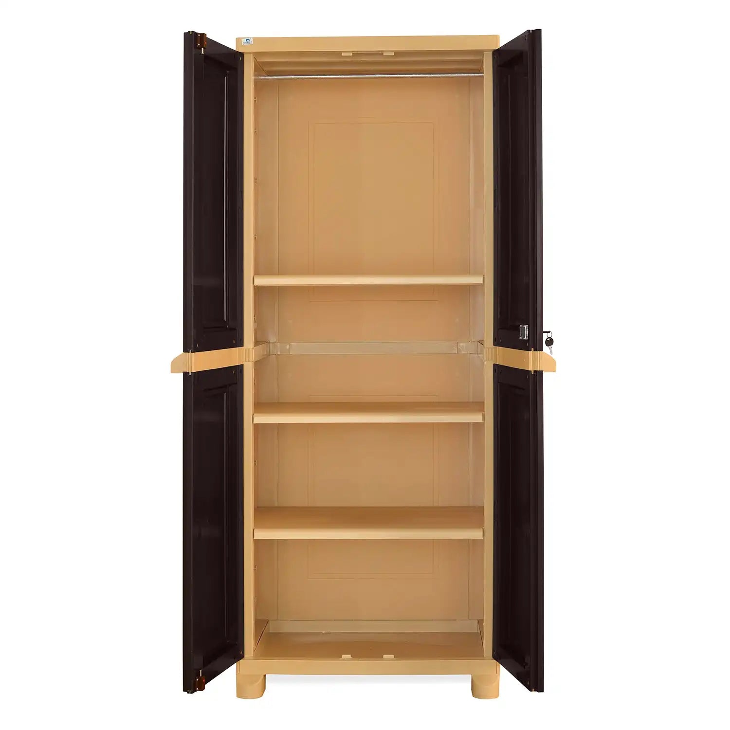 Nilkamal Freedom Big 1 (FB1) Plastic Storage Cabinet (Weathered Brown and Biscuit)