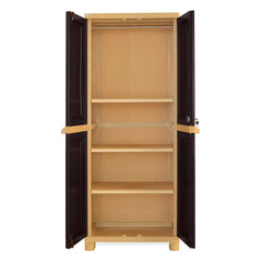 Nilkamal Freedom Big 1 (FB1) Plastic Storage Cabinet (Weathered Brown and Biscuit)