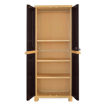 Nilkamal Freedom Big 1 (FB1) Plastic Storage Cabinet (Weathered Brown and Biscuit)