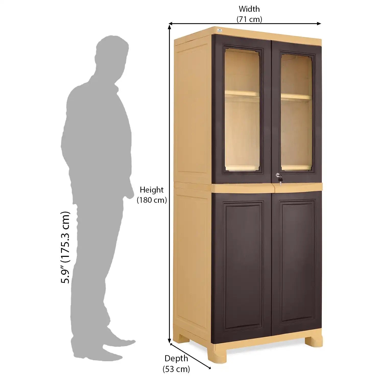 Nilkamal Freedom Big 2 (FB 2) Plastic Storage Cabinet