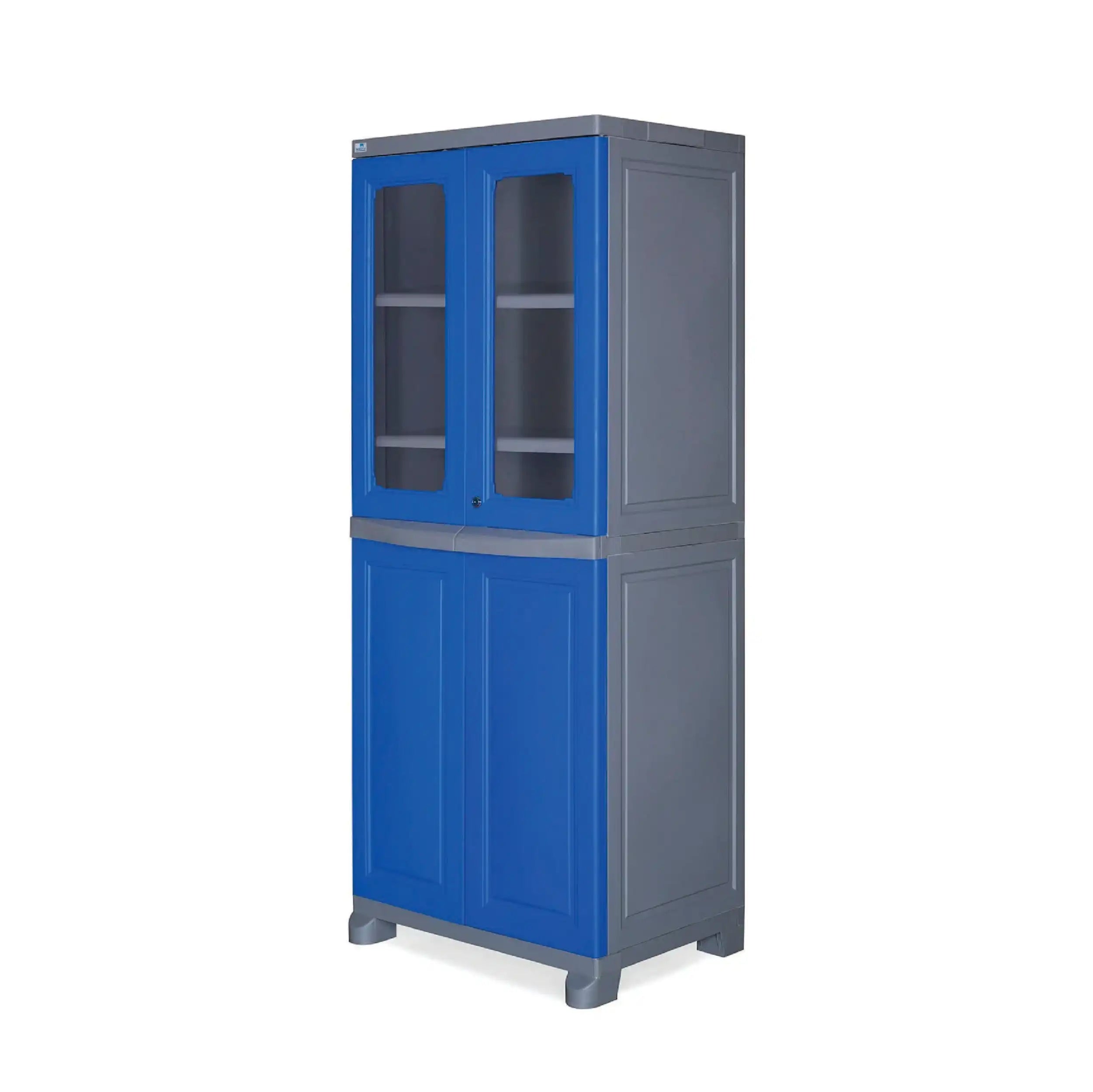 Nilkamal Freedom Big 2 Plastic Cabinet (Deep Blue & Grey)