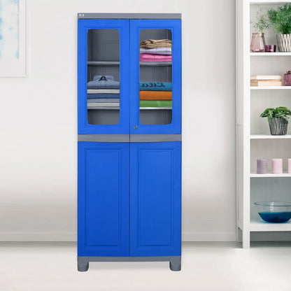 Nilkamal Freedom Big 2 Plastic Cabinet (Deep Blue & Grey)