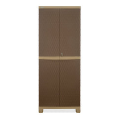 Nilkamal Freedom Big 6 (FB 6) Plastic Storage Cabinet (Ratan Dark Beige / New Cream)