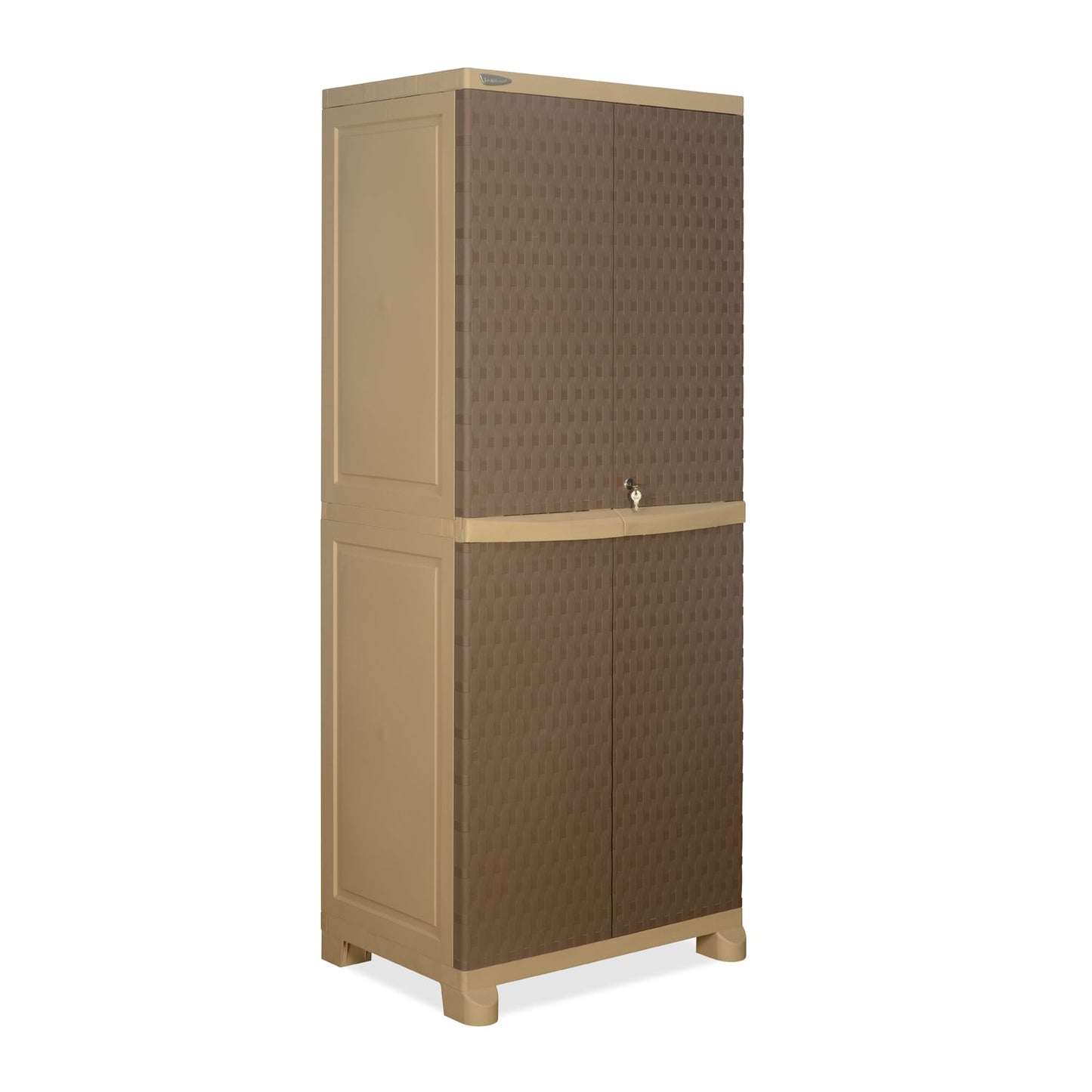 Nilkamal Freedom Big 6 (FB 6) Plastic Storage Cabinet (Ratan Dark Beige / New Cream)