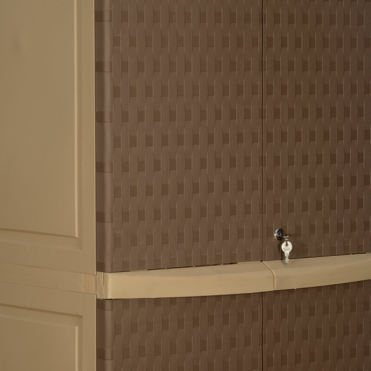 Nilkamal Freedom Big 6 (FB 6) Plastic Storage Cabinet (Ratan Dark Beige / New Cream)