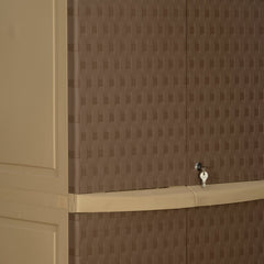 Nilkamal Freedom Big 6 (FB 6) Plastic Storage Cabinet (Ratan Dark Beige / New Cream)