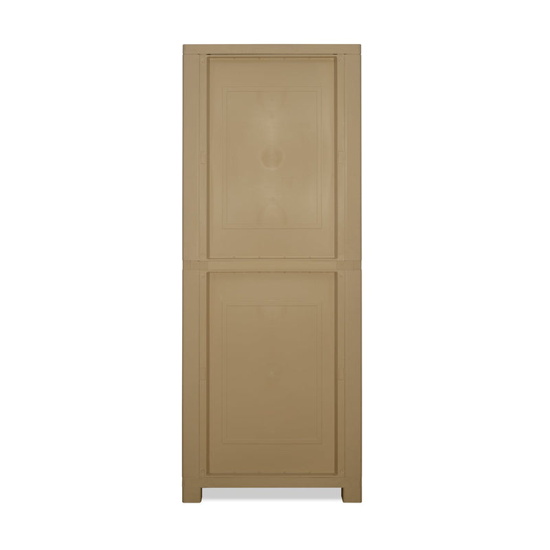 Nilkamal Freedom Big 6 (FB 6) Plastic Storage Cabinet (Ratan Dark Beige / New Cream)