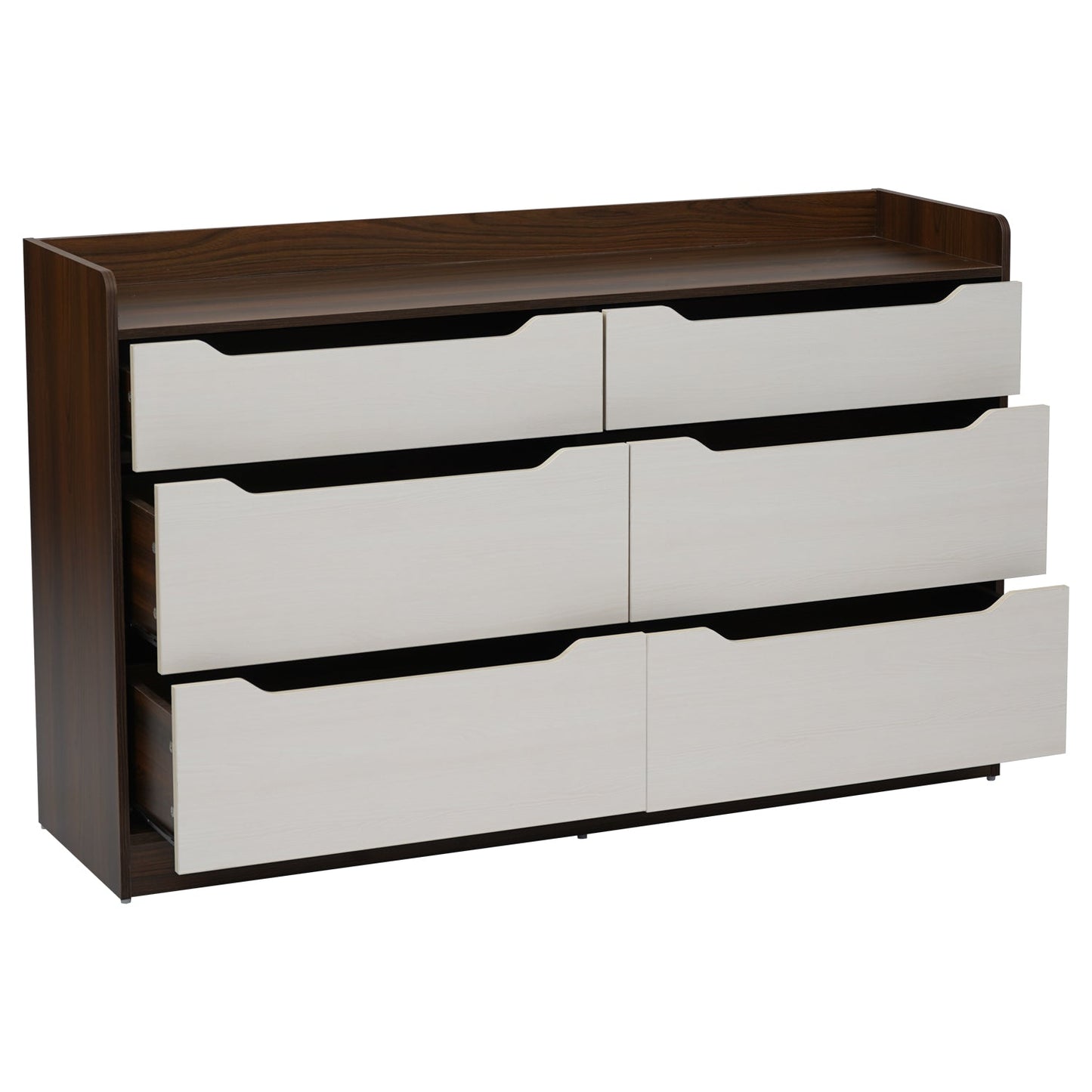 Nilkamal Febian Chest of 6 Drawers (Walnut & White)