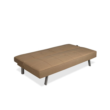 Nilkamal Felecia Fabric Sofa Cum Bed (Dark Beige)