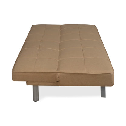 Nilkamal Felecia Fabric Sofa Cum Bed (Dark Beige)
