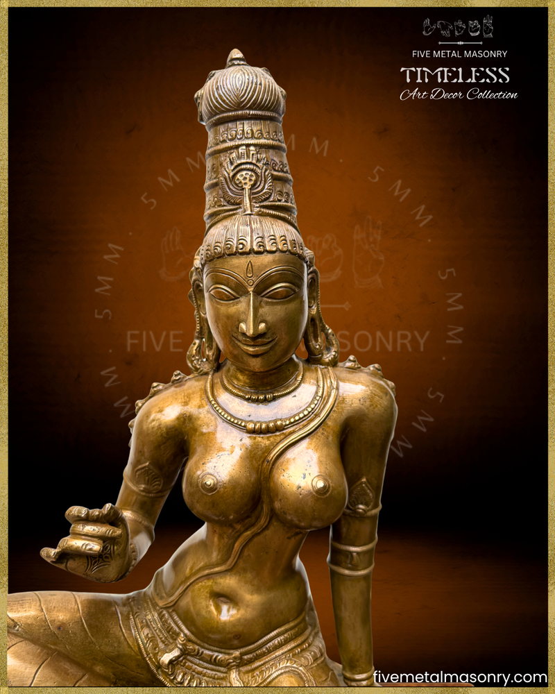 Parvati as Boga Shakti Panchaloha Bronze Icon - 21" - Timeless Collection