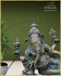 Sayana Ganesa Panchaloha Bronze Icon - 6.5" - Timeless Collection
