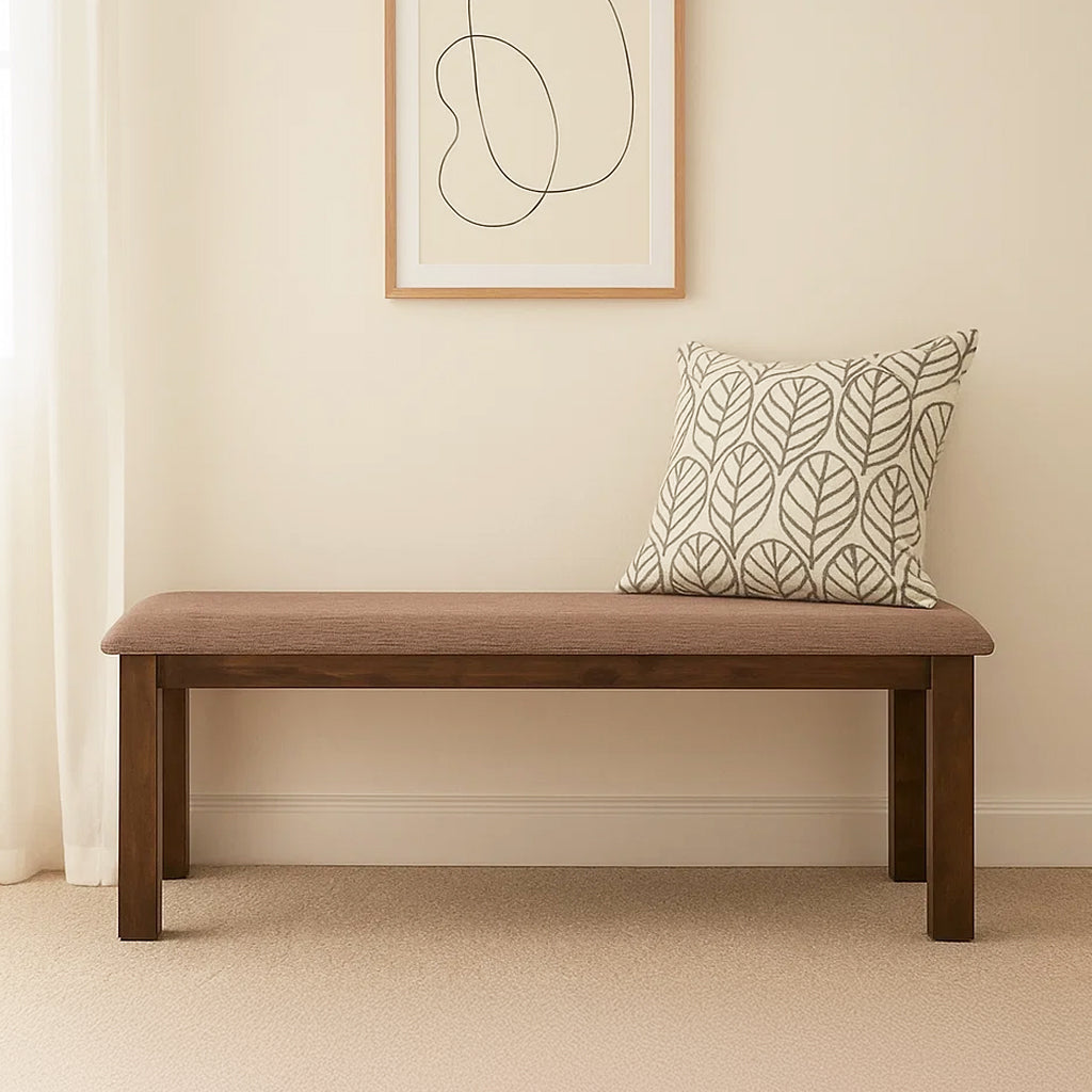 Nilkamal Alice Multi Use Long Sitting Bench for Living Room | Dining Room (Antique Cherry)