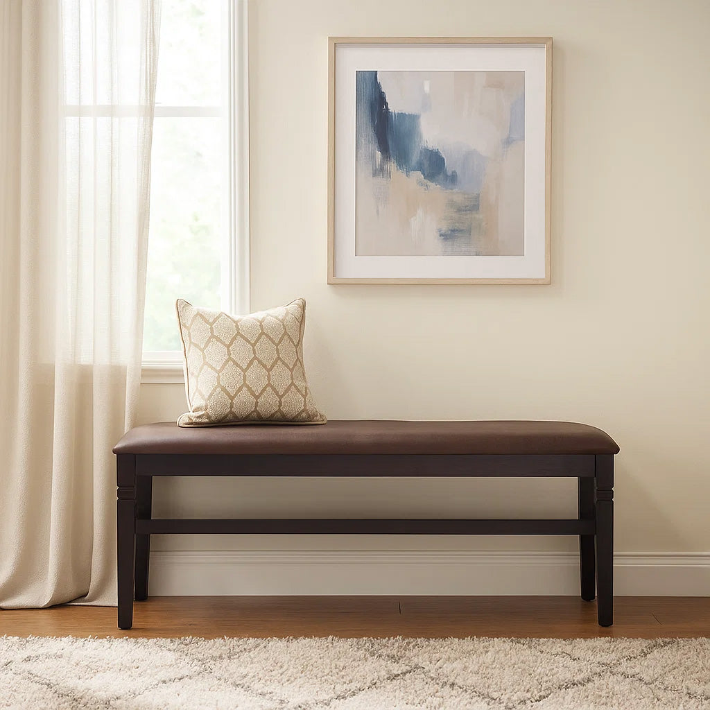 Nilkamal Fern Multi Use Long Sitting Bench for Living Room | Dining Room (Erin Brown)