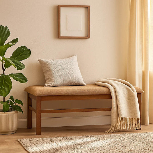 Nilkamal Jewel Multi Use Long Sitting Bench for Living Room | Dining Room (Walnut)