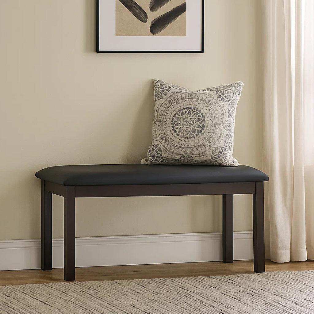 Nilkamal Mauna Multi Use Medium Sitting Bench for Living Room | Dining Room (Dark Cappuccino)