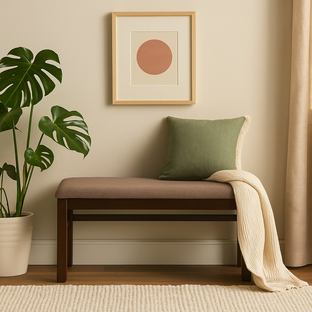 Nilkamal Peak Multi Use Medium Sitting Bench for Living Room | Dining Room (Cappuccino)