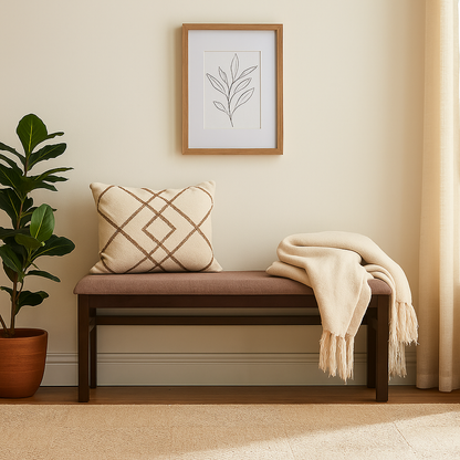 Nilkamal Peak Multi Use Long Sitting Bench for Living Room | Dining Room (Cappuccino)