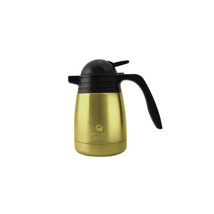 Stainless Steel Triply Vacuum Insulated Jug with Gold PVD Coating Flagon