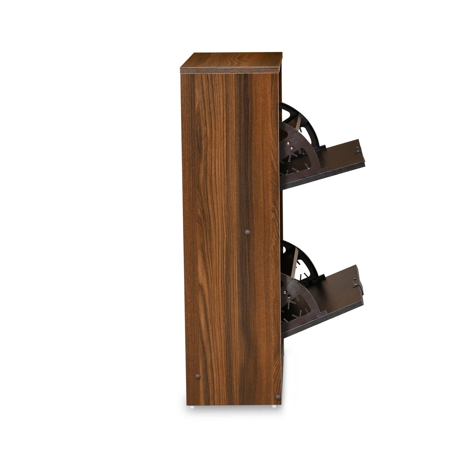Nilkamal Florine Engineered Wood 2 Tier Shoe Cabinet (Walnut & Wenge)