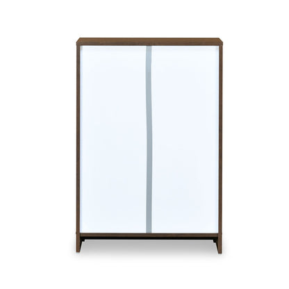 Nilkamal Florine Engineered Wood 2 Tier Shoe Cabinet (Walnut & Wenge)