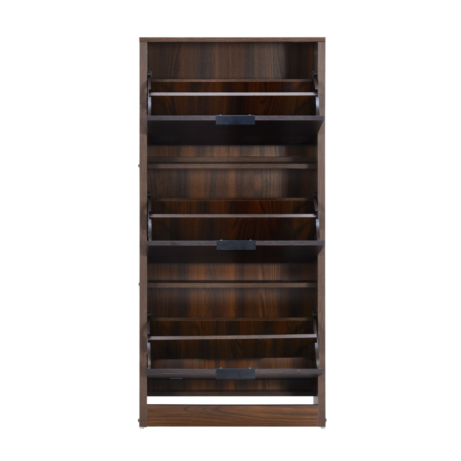 Nilkamal Florine 3 Tier Engineered Wood Shoe Cabinet (Walnut & Wenge)