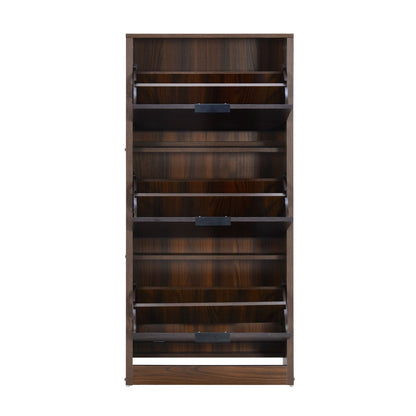 Nilkamal Florine 3 Tier Engineered Wood Shoe Cabinet (Walnut & Wenge)