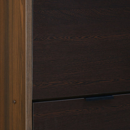 Nilkamal Florine 3 Tier Engineered Wood Shoe Cabinet (Walnut & Wenge)