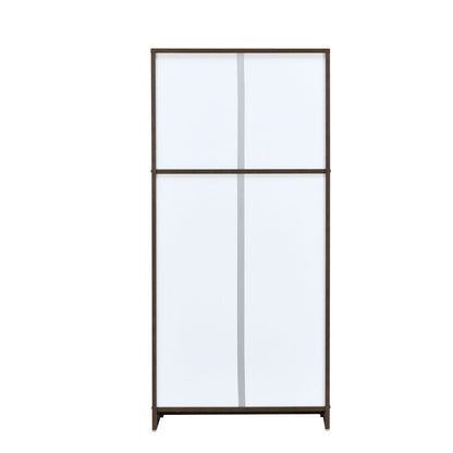 Nilkamal Florine 3 Tier Engineered Wood Shoe Cabinet (Walnut & Wenge)