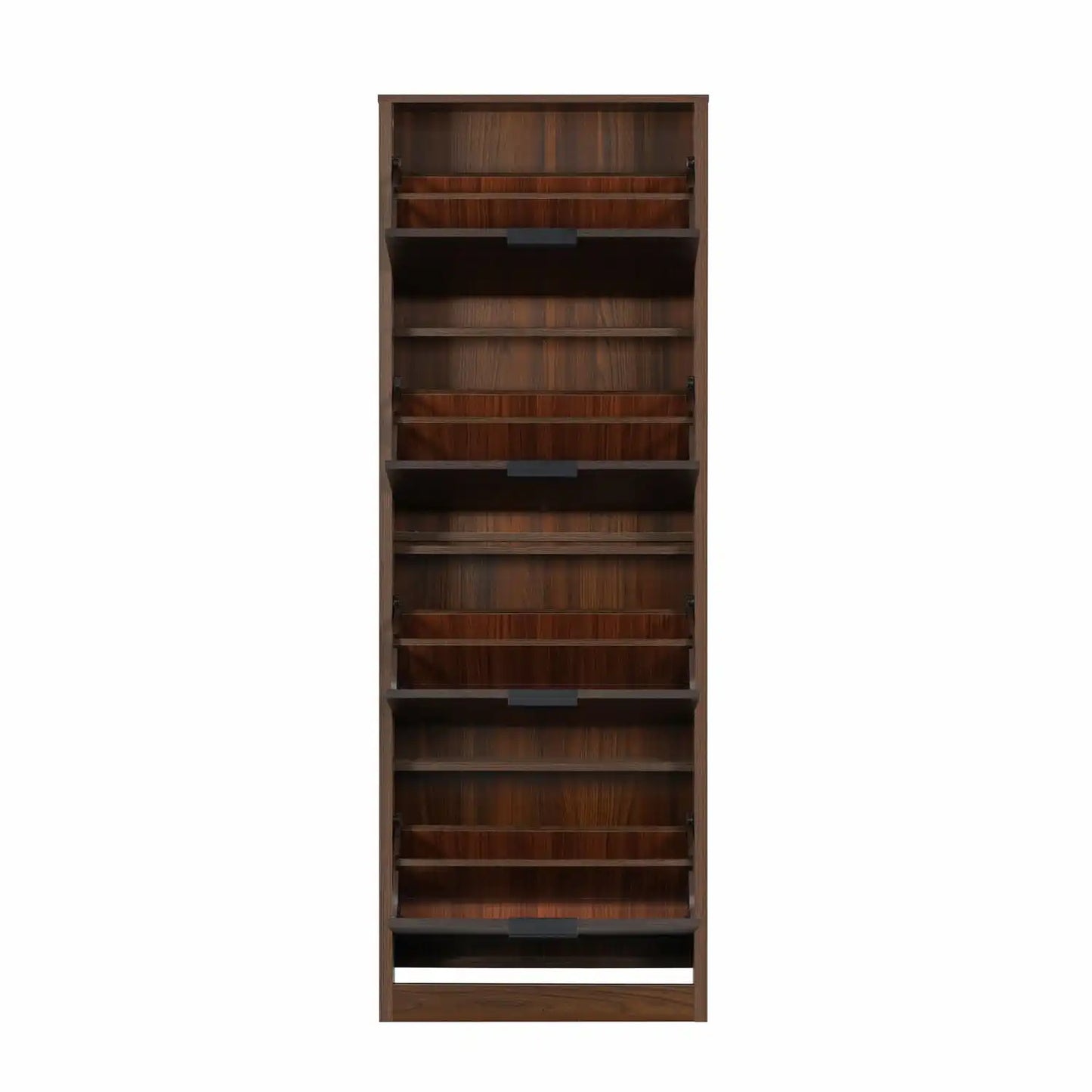 Nilkamal Florine Engineered Wood 4 Tier Shoe Rack (Walnut & Wenge)