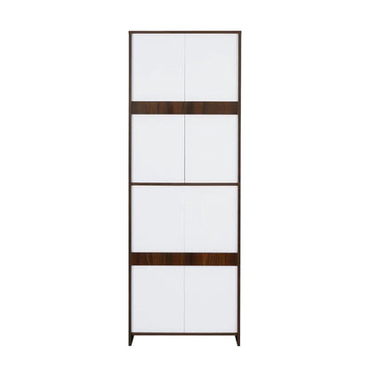 Nilkamal Florine Engineered Wood 4 Tier Shoe Rack (Walnut & Wenge)