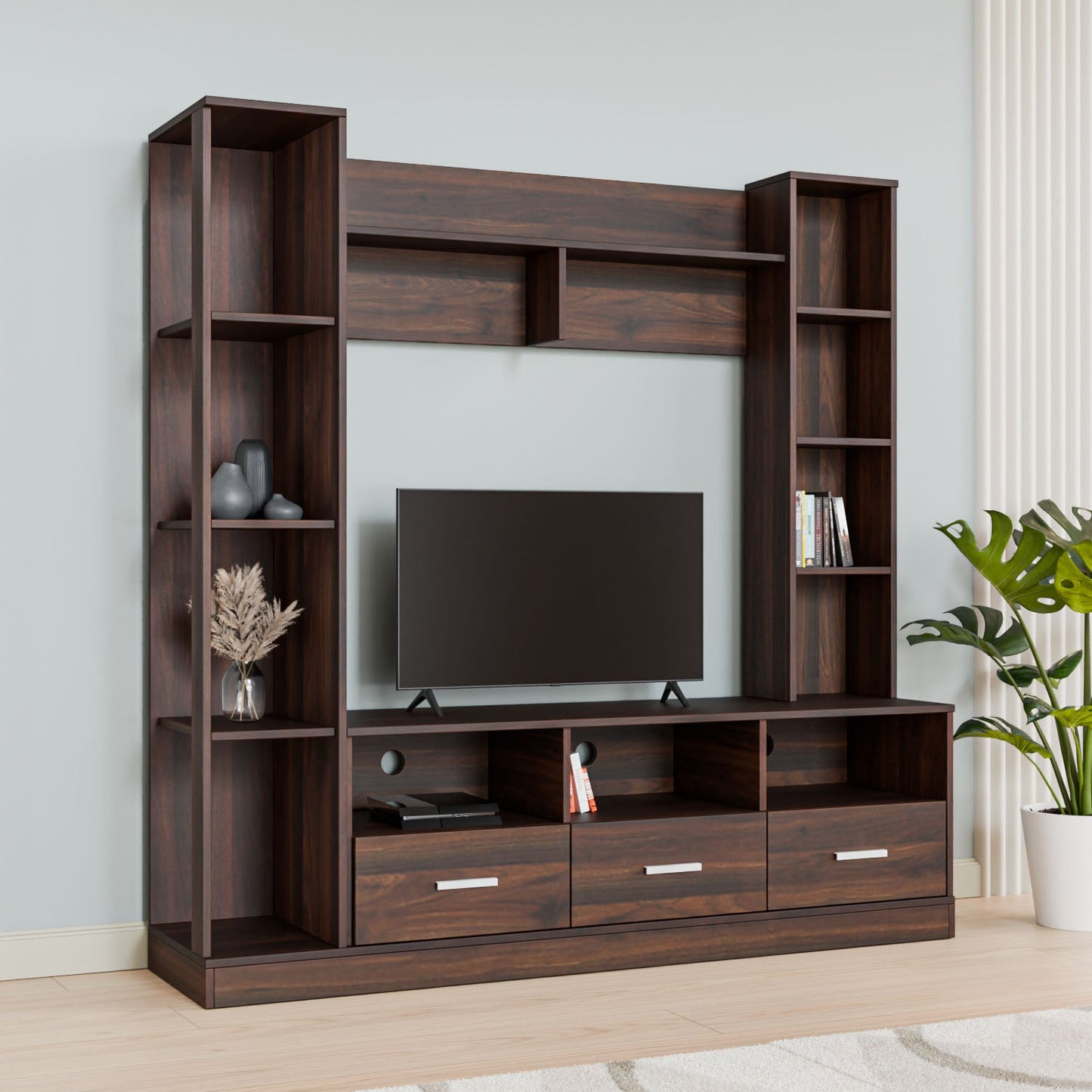 Nilkamal Florito Wall Unit (Walnut / Hiland Pine)