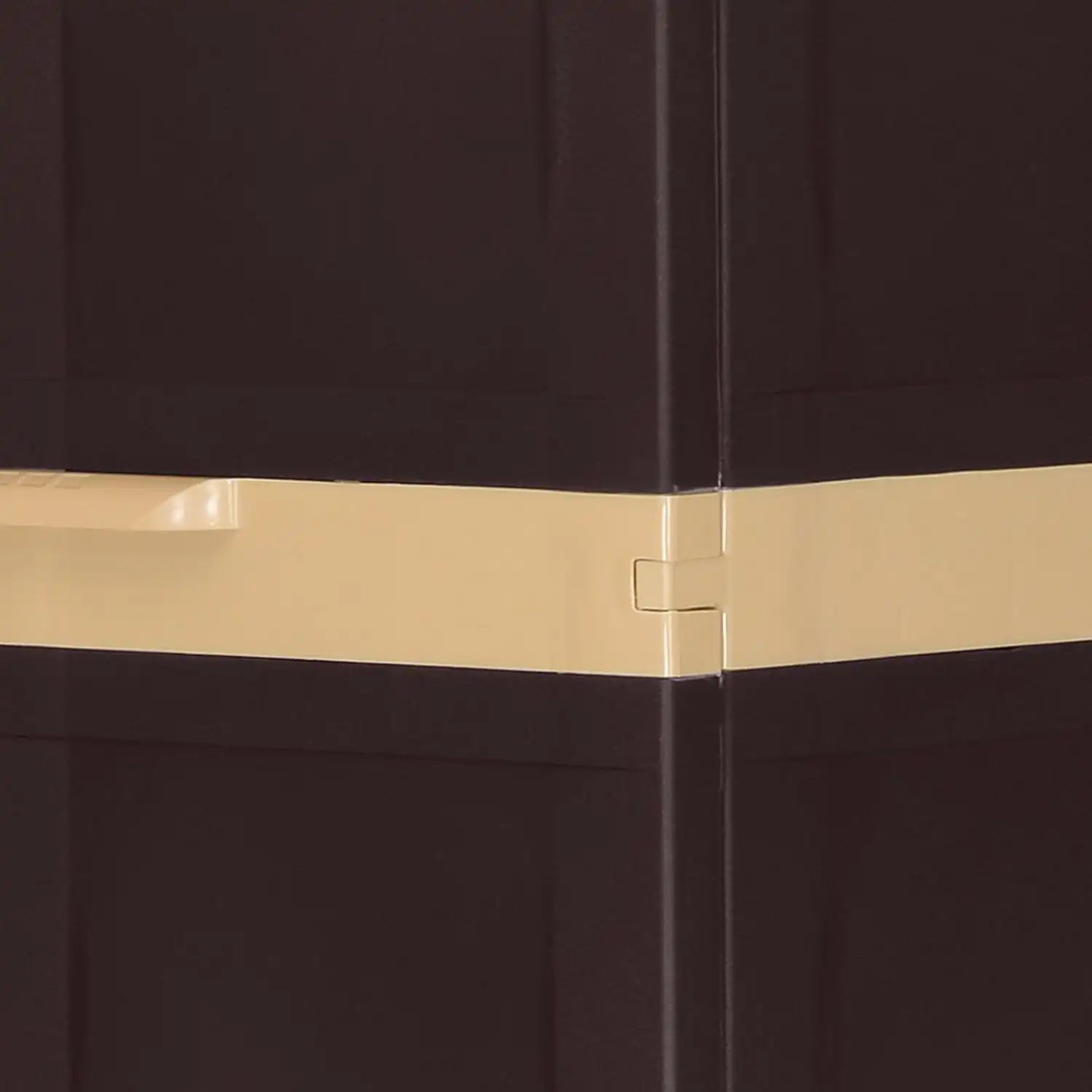 Nilkamal Freedom FMDR 1B Plastic Storage Cabinet with 1 Drawer (Weathered Brown / Biscuit)