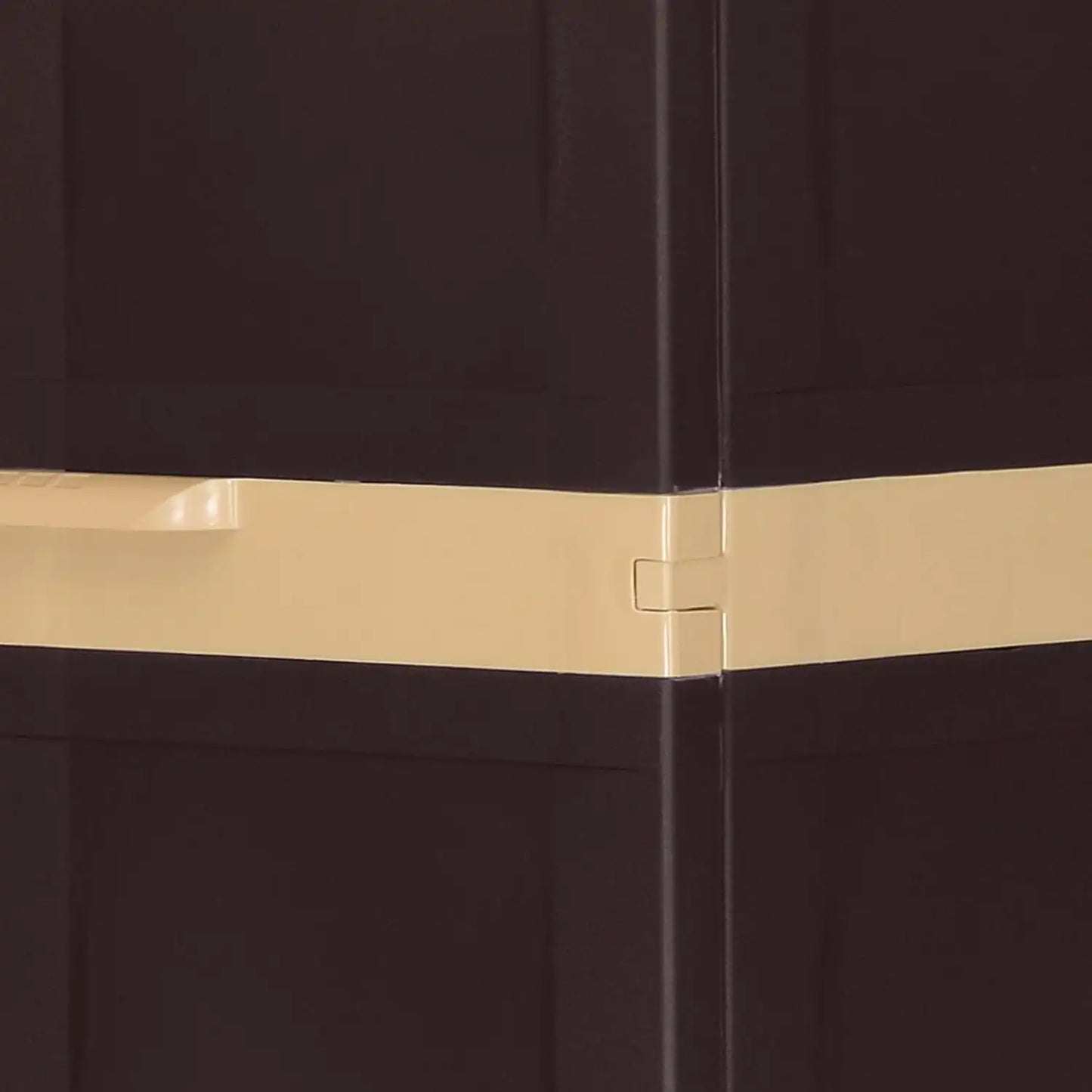 Nilkamal Freedom FMDR 1B Plastic Storage Cabinet with 1 Drawer (Weathered Brown / Biscuit)