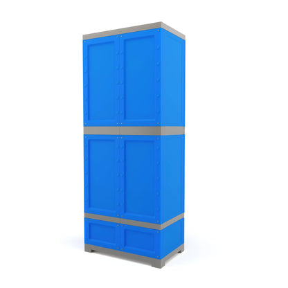 Nilkamal Freedom FMDR 1B Plastic Storage Cabinet with 1 Drawer (Deep Blue / Grey)
