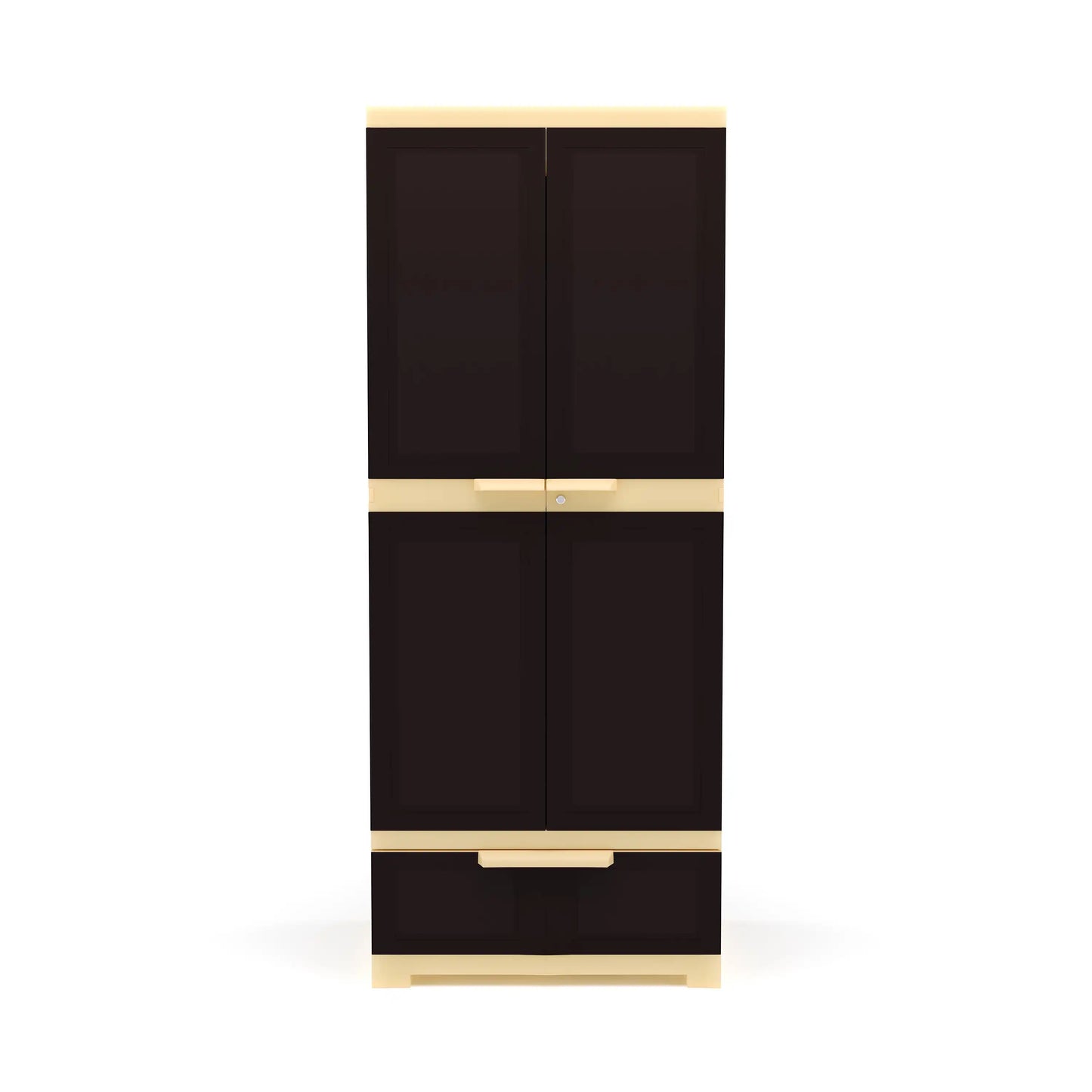 Nilkamal Freedom FMDR 1B Plastic Storage Cabinet with 1 Drawer (Weathered Brown / Biscuit)