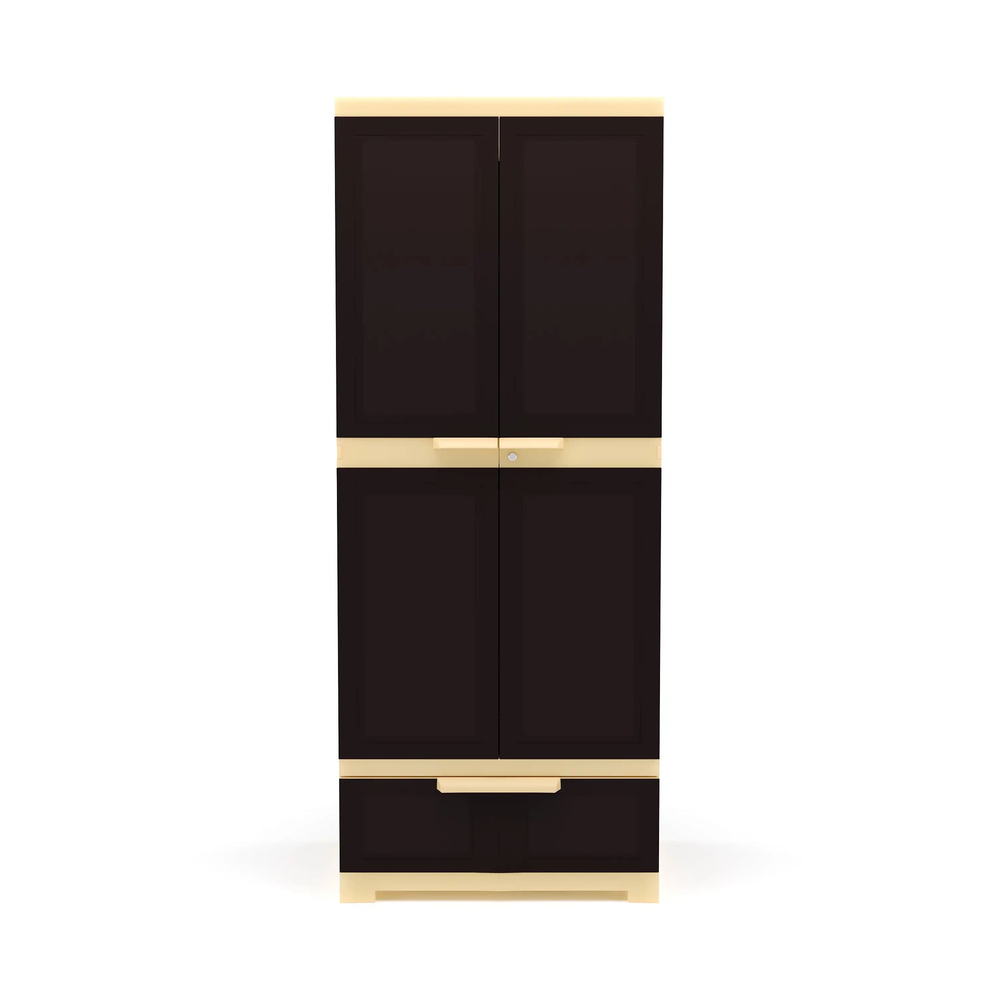 Nilkamal Freedom FMDR 1B Plastic Storage Cabinet with 1 Drawer (Weathered Brown / Biscuit)