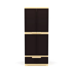 Nilkamal Freedom FMDR 1B Plastic Storage Cabinet with 1 Drawer (Weathered Brown / Biscuit)
